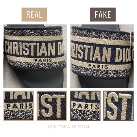 christian dior slides fake vs real